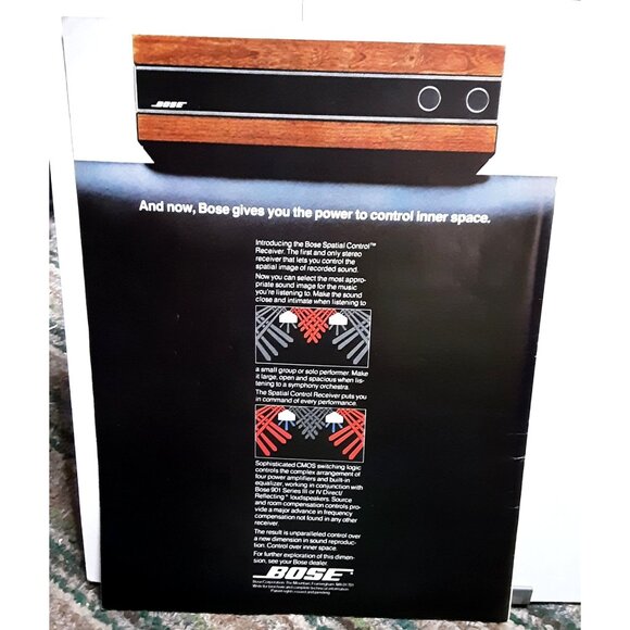 1979 Bose Spatial Control Receiver Original Print Ad vintage - Picture 1 of 1